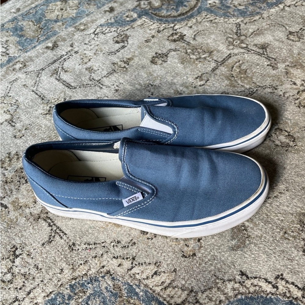 Blue Vans Slip Ons